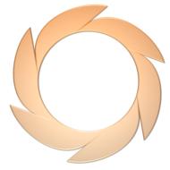 frame with orange pattern