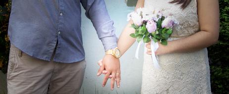 Marriage Grooms Bouquet Hand