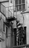 Black And White Stairs Iron Fire