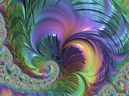 colorful swirls, fractal, abstract artwork