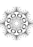 hand drawn snowflake, pattern