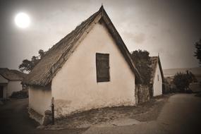 traditional huts in old Village, hungary, Szigliget