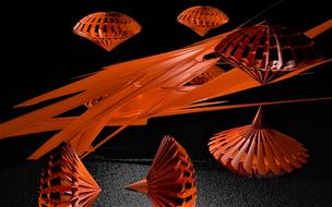 Background Decoration Ornament red orange