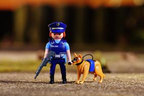Policeman and Dog lego toys