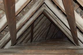 wooden loft on the roof