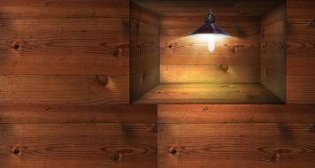 board tree box wall texture lamp