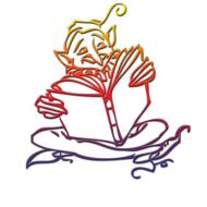 colored goblin with a book drawing