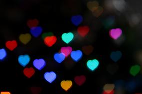 heart bokeh decorations lights
