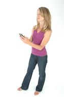 Woman Texting Phone
