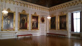 royal paintings in a museum