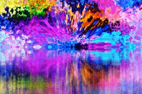background texture, colorful water drawing