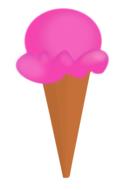 ice cream cone ice cream strawberry