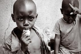 Child Young Face black and white