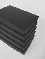 black designer cardboard boxes