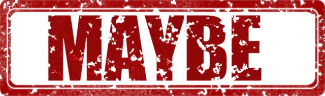 maybe stamp red possibly