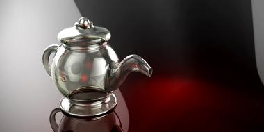 beautiful glass kettle