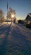 landscape of Snowy countryside of Norway