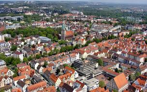 view from above on the roof of the houses