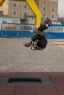 Jumping Kid on a playground