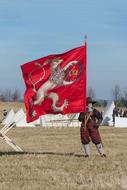 flag man on the field