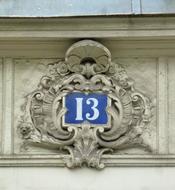 Ornamental House Number Thirteen