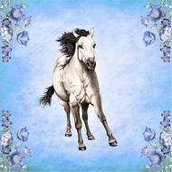 painting digital artwork horse