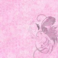 background scrapbooking paper pink bird drawing