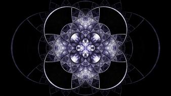 fractal blue denim stained drawing