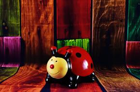 Ladybug Figure wood