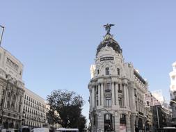 beautiful corner building in Madrid, Spain