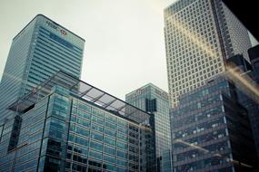 photo of modern financial center in London