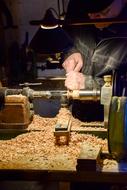 Wood Drechsler Craft close-up