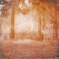 paper vintage red forest drawing