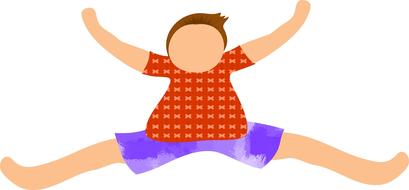 child jump drawing