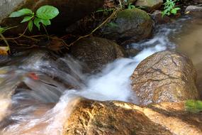 water on the rocks