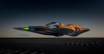 flying spaceship