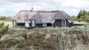 reed thatched house in Denmark