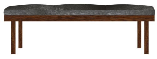 bench leather wooden