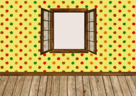 room empty interior window drawing