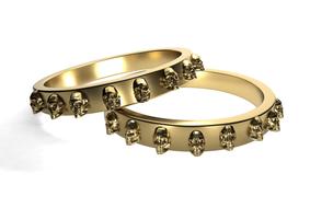 Rings Gold Skull And Crossbones