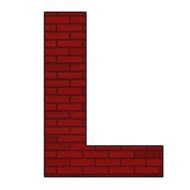 the brick letter is red