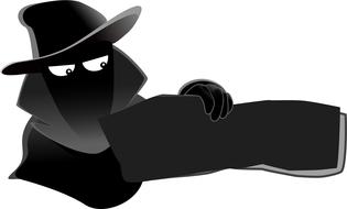 cartoon criminal man drawing