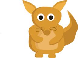 drawn cartoon fox on a white background