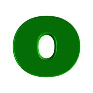 letter 3d alphabet o
