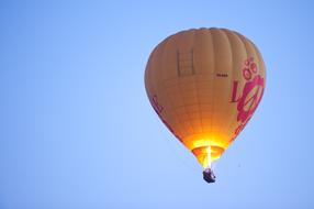 Hot Air Balloon Fire Yellow