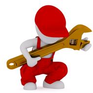 isolated 3d model wrench