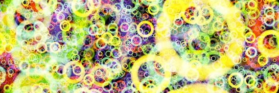 Beautiful background with bright, colorful rings