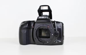 old camera with a popup flash