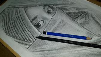 design drawing portrait of a girl