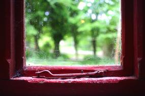 wonderful Old Window Red